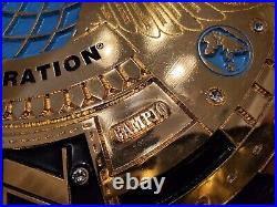 Real WWF World Heavyweight Championship Belt Big Eagle American Art Leather Gold