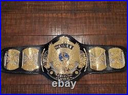 Real WWF World Heavyweight Championship Belt Winged Eagle American Art Gold