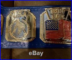 Reggie Parks Made Real USA Tag Team Championship Wrestling Belts Ring Used
