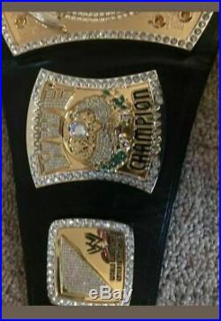 Replica WWE Championship Spinner Wrestling Title Belt 4mm Brass Plate Rhinestone