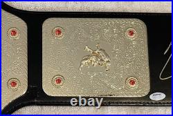 Ric Flair Autographed / Signed Wcw / Wwe Big Gold Championship Belt Schwartz