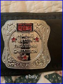 Roh World Six man Tag team wrestling championship belt size 4mm ZINC