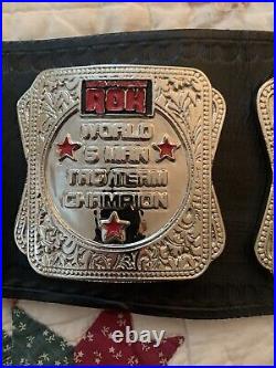 Roh World Six man Tag team wrestling championship belt size 4mm ZINC