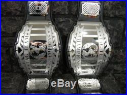 SALE! Tag Team Championship Belts 2 Legend Model Adult wwf Metal Plates wwe wcw