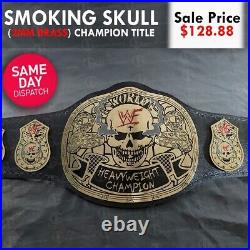 SMOKING SKULL BLACK SKIN WORLD Wrestling CHAMPIONSHIP TITLE REPLICA BELT 2MM