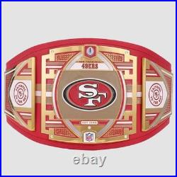 San Francisco 49ers Championship Legacy Title Belt Adult Size 4mm Thick ZINC