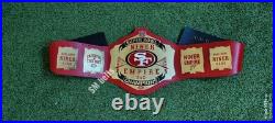 San Francisco 49ers Legacy Championship Belt Adult Size 2MM Brass