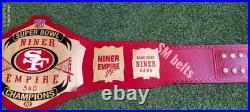 San Francisco 49ers Legacy Championship Belt Adult Size 2MM Brass