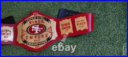 San Francisco 49ers Legacy Championship Belt Adult Size 2MM Brass