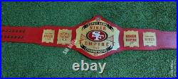 San Francisco 49ers Legacy Championship Belt Adult Size 2MM Brass
