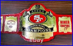 San Francisco SF 49ers Super Bowl Championship Belt NFL Football 2mm Brass ADULT