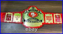 San Francisco SF 49ers Super Bowl Championship Belt NFL Football 2mm Brass ADULT