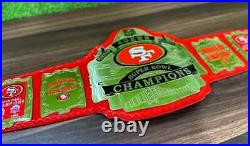 San Francisco SF 49ers Super Bowl Championship Belt NFL Football 2mm Brass ADULT