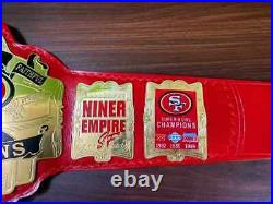 San Francisco SF 49ers Super Bowl Championship Belt NFL Football 2mm Brass ADULT