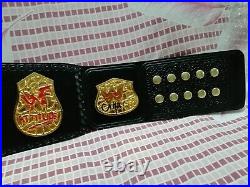 Smoking Skull Championship Belt 4mm Zinc Gold Plated Real Leather