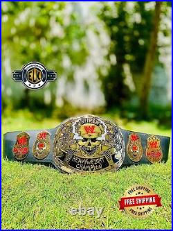 Smoking Skull Heavyweight championship belt replica title Adult Size Snake Skin