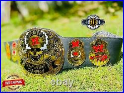 Smoking Skull Heavyweight championship belt replica title Adult Size Snake Skin