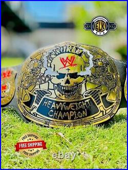 Smoking Skull Heavyweight championship belt replica title Adult Size Snake Skin