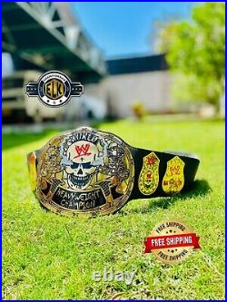 Smoking Skull Heavyweight championship belt replica title Adult Size Snake Skin