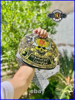 Smoking Skull Heavyweight championship belt replica title Adult Size Snake Skin