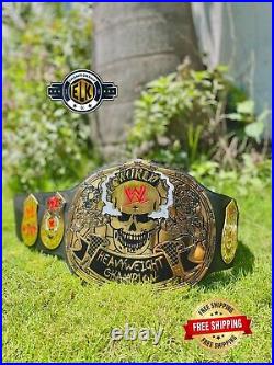 Smoking Skull Heavyweight championship belt replica title Adult Size Snake Skin