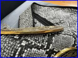 Stone Cold Smoking Skull Championship Belt HD 4mm with Faux Snake Skin Cover