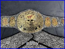Stone Cold Smoking Skull Championship Belt HD 4mm with Faux Snake Skin Cover