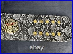 Stone Cold Smoking Skull Championship Belt HD 4mm with Faux Snake Skin Cover