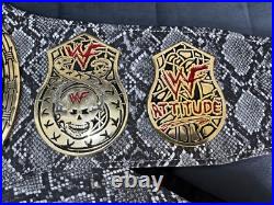 Stone Cold Smoking Skull Championship Belt HD 4mm with Faux Snake Skin Cover