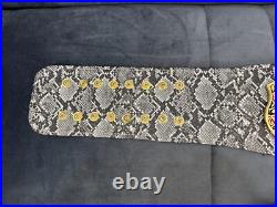 Stone Cold Smoking Skull Championship Belt HD 4mm with Faux Snake Skin Cover