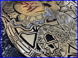 Stone Cold Smoking Skull Championship Belt HD 4mm with Faux Snake Skin Cover