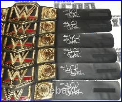 Stone Cold Steve Austin Signed WWE Championship Toy Title Belt BAS COA Autograph