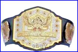 Strike Force world champion wrestling MMA championship belt adult size brass