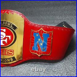 Super Bowl SF 49ers Championship Belt Title Adult Size Replica 2MM Brass Plates