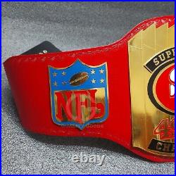 Super Bowl SF 49ers Championship Belt Title Adult Size Replica 2MM Brass Plates