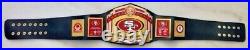 Superbowl San Francisco 49ers Championship Leather title belt Adult size 2mm 4mm