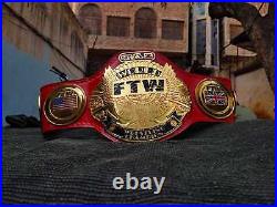 TAZ FTW Heavyweight Championship Wrestling Belt Leather Thick Plated Replica New