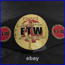 TAZ World Heavyweight FTW Wrestling Championship Title Belt Adult Size 2MM Brass