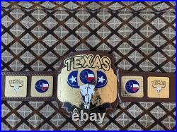 TEXAS Champion HeayWeight Wrestling Title Belt Replica For Aults 2MM on Leather
