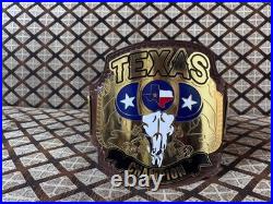 TEXAS Champion HeayWeight Wrestling Title Belt Replica For Aults 2MM on Leather