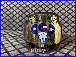 TEXAS Champion HeayWeight Wrestling Title Belt Replica For Aults 2MM on Leather
