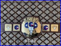 TEXAS Champion HeayWeight Wrestling Title Belt Replica For Aults 2MM on Leather