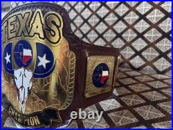 TEXAS Champion HeayWeight Wrestling Title Belt Replica For Aults 2MM on Leather