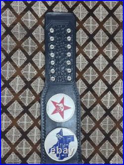 TEXAS HEAVYWEIGHT WRESTLING CHAMPION Replica Title BELT Brass 2MM on Leather For