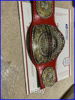 TNA Championship Belt Reppica 4mm Zinc Cowhide Leather