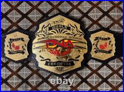 TNA WORLD Heavyweight Wrestling Champion 2MM On Leather Replica Title Belt