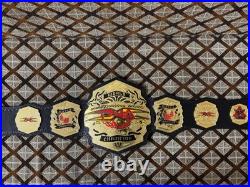 TNA WORLD Heavyweight Wrestling Champion 2MM On Leather Replica Title Belt