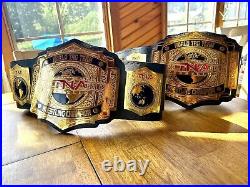 TNA World Tag Team Wrestling Championship Title Belt Brass