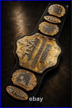 TNA Wrestling Heavyweight Championship Belt Replica Gold Plated 4mm Zinc Gold
