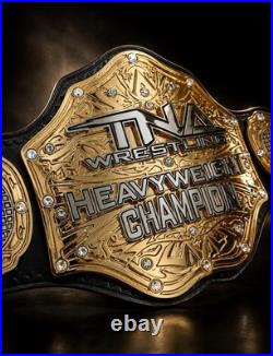 TNA Wrestling Heavyweight Championship Belt Replica Gold Plated 4mm Zinc Gold